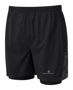 Picture of Ron Hill Men's Life Night Runner 5" Twin Short - Black
